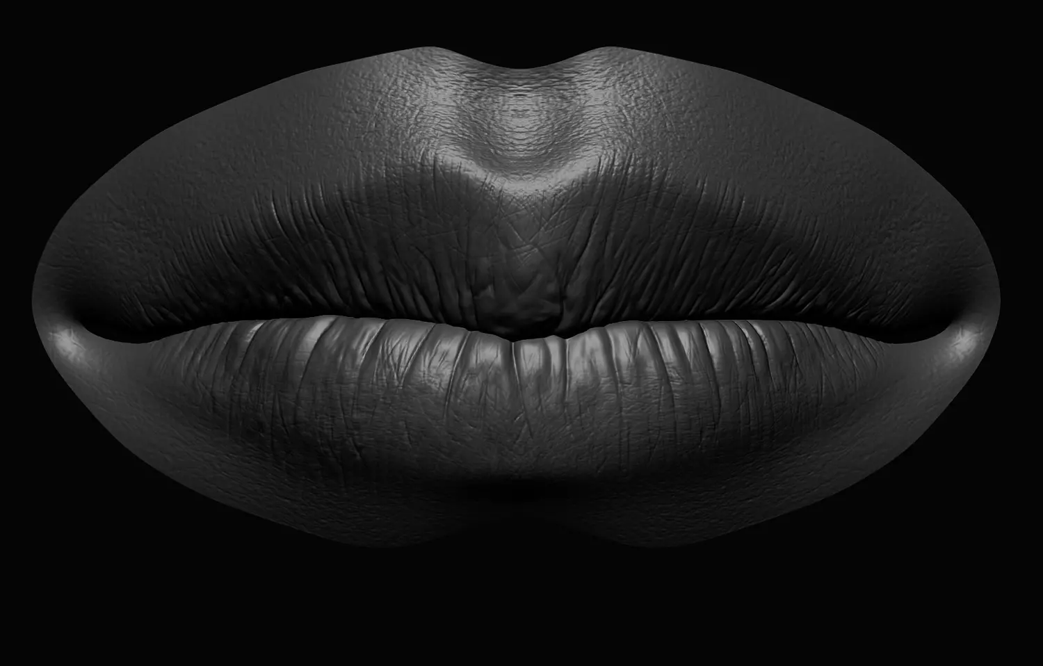 Realistic Lips Female Low-poly 3D model