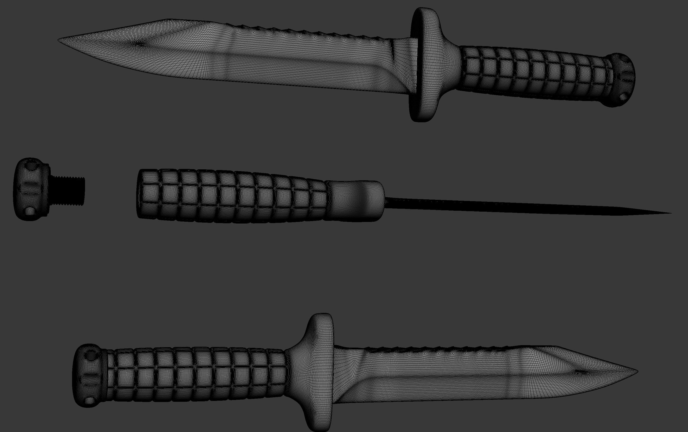 OTs-04 russian combat knife 3D model_10