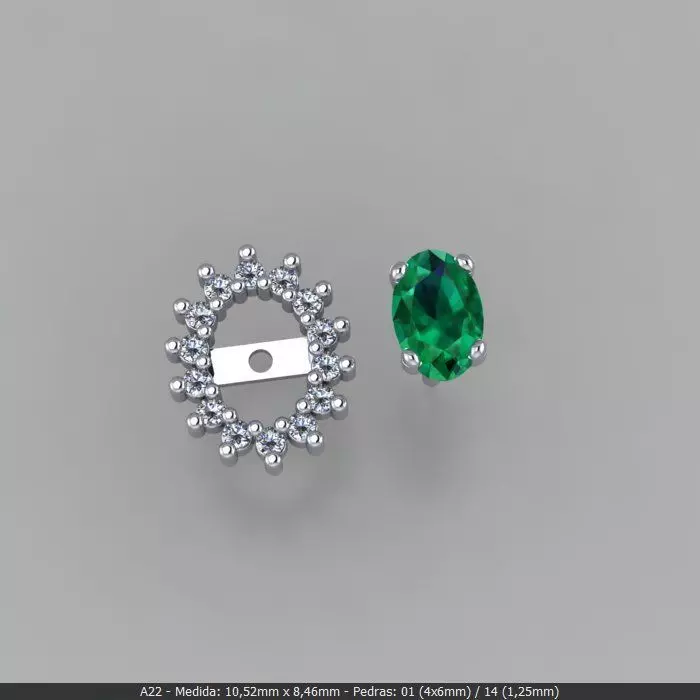 Earring Oval 3D print model_0