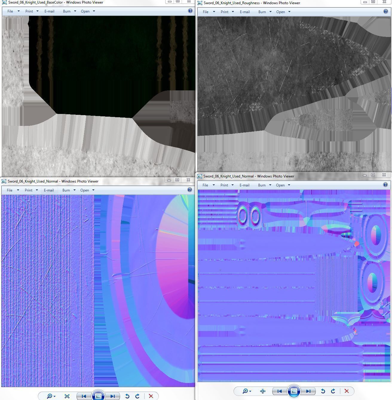 Medieval Sword for Games and Cinematics 06 Low-poly 3D model_22