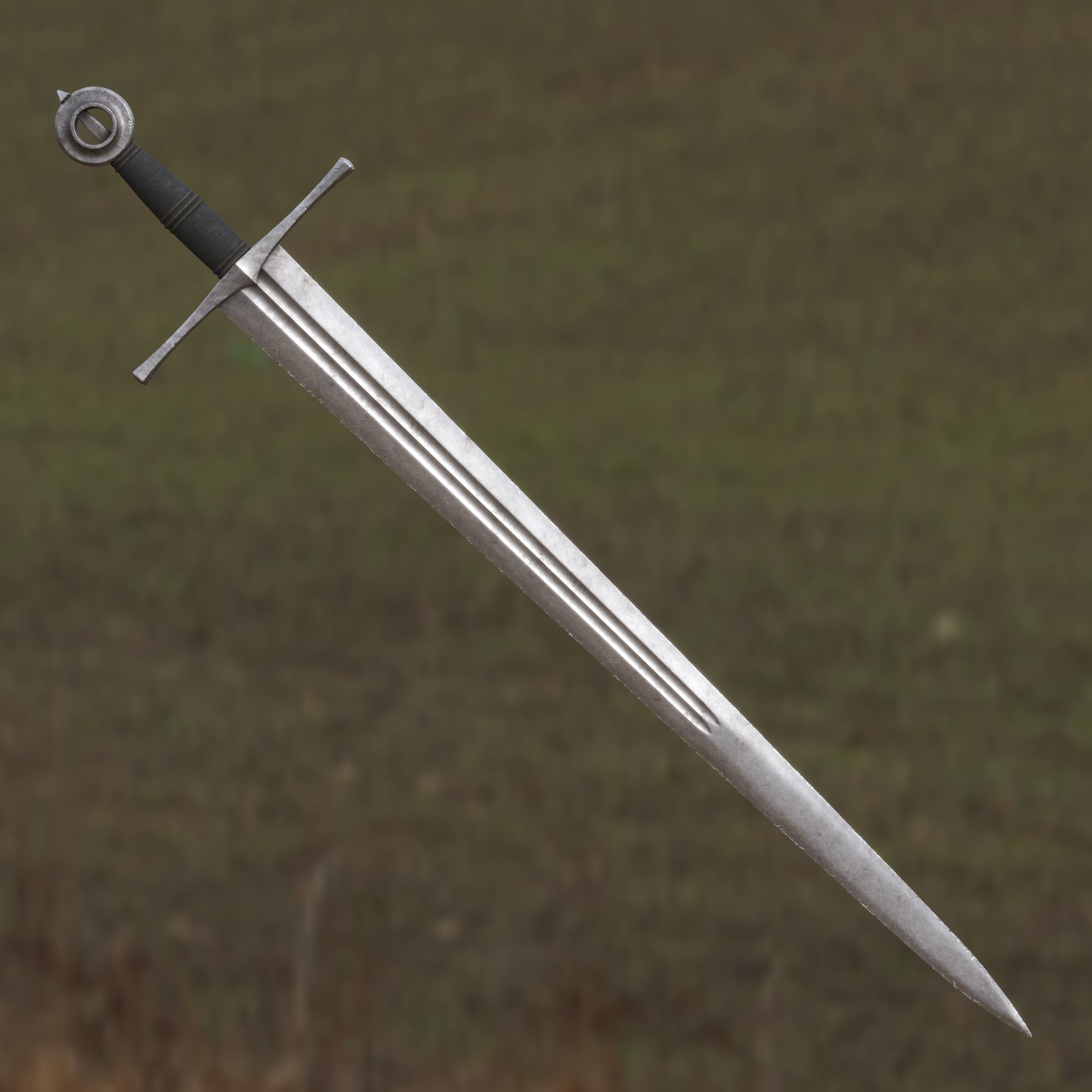 Medieval Sword for Games and Cinematics 06 Low-poly 3D model_14