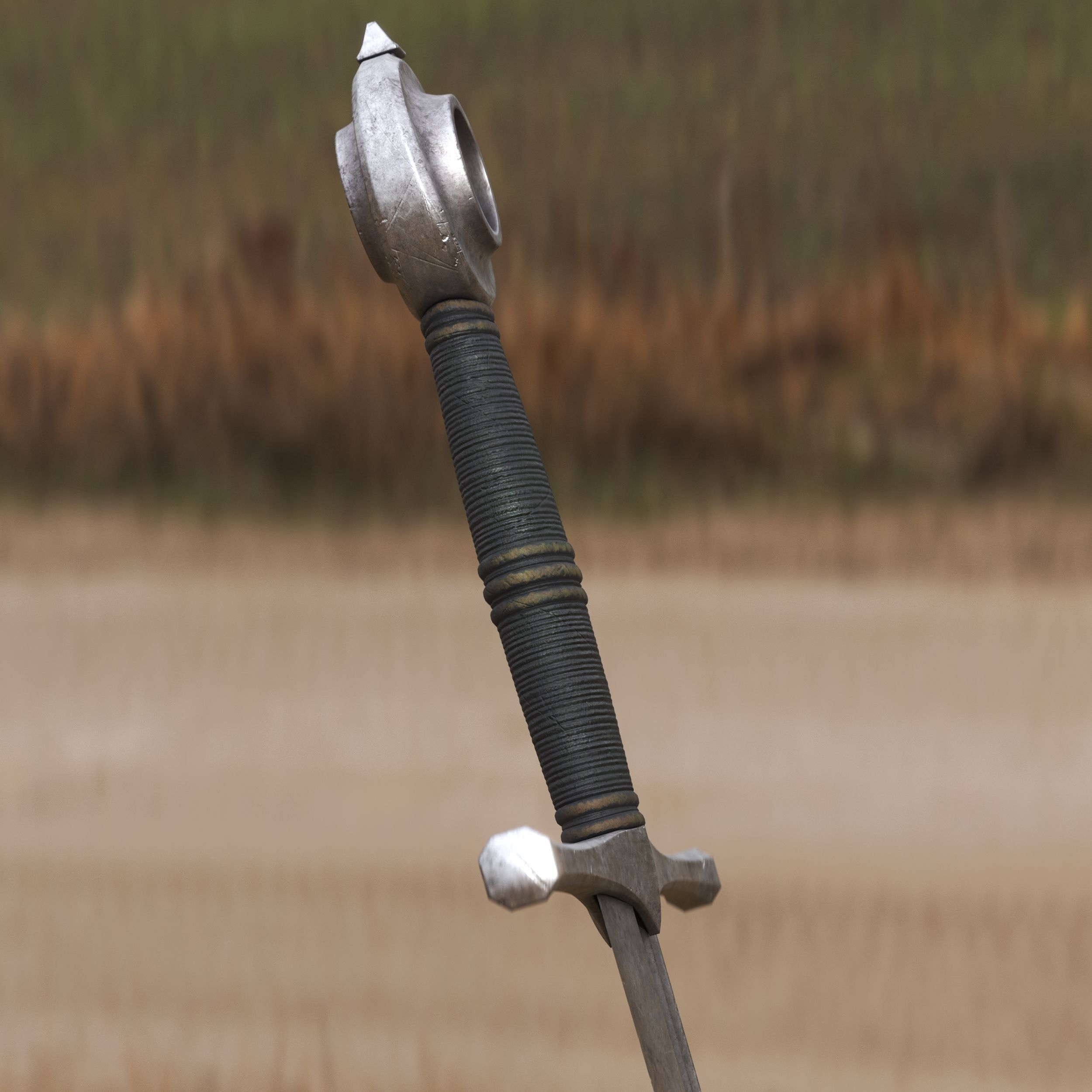 Medieval Sword for Games and Cinematics 06 Low-poly 3D model_6