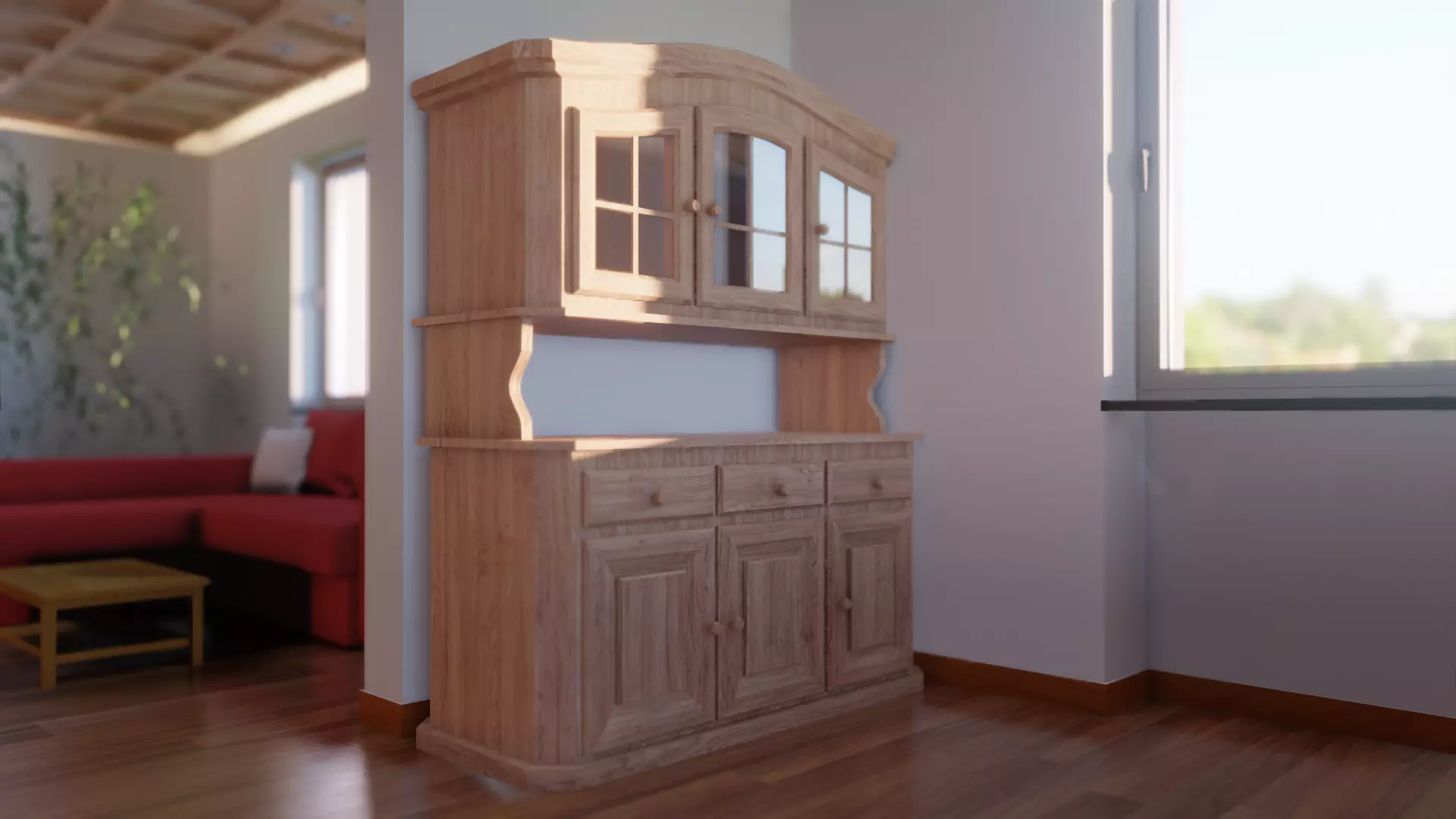 Country cupboard Free 3D model