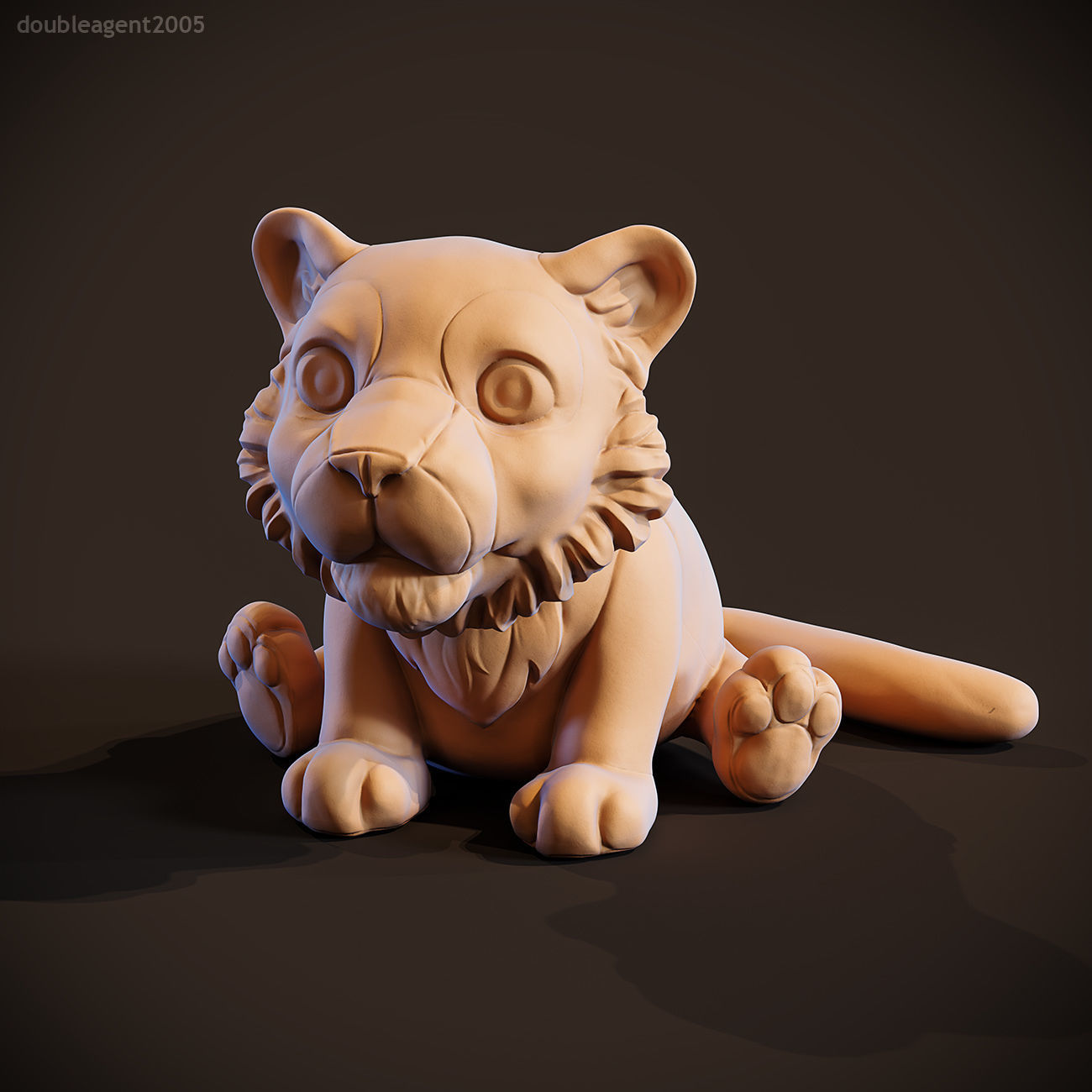 Little Tiger Toy 3D print model_8