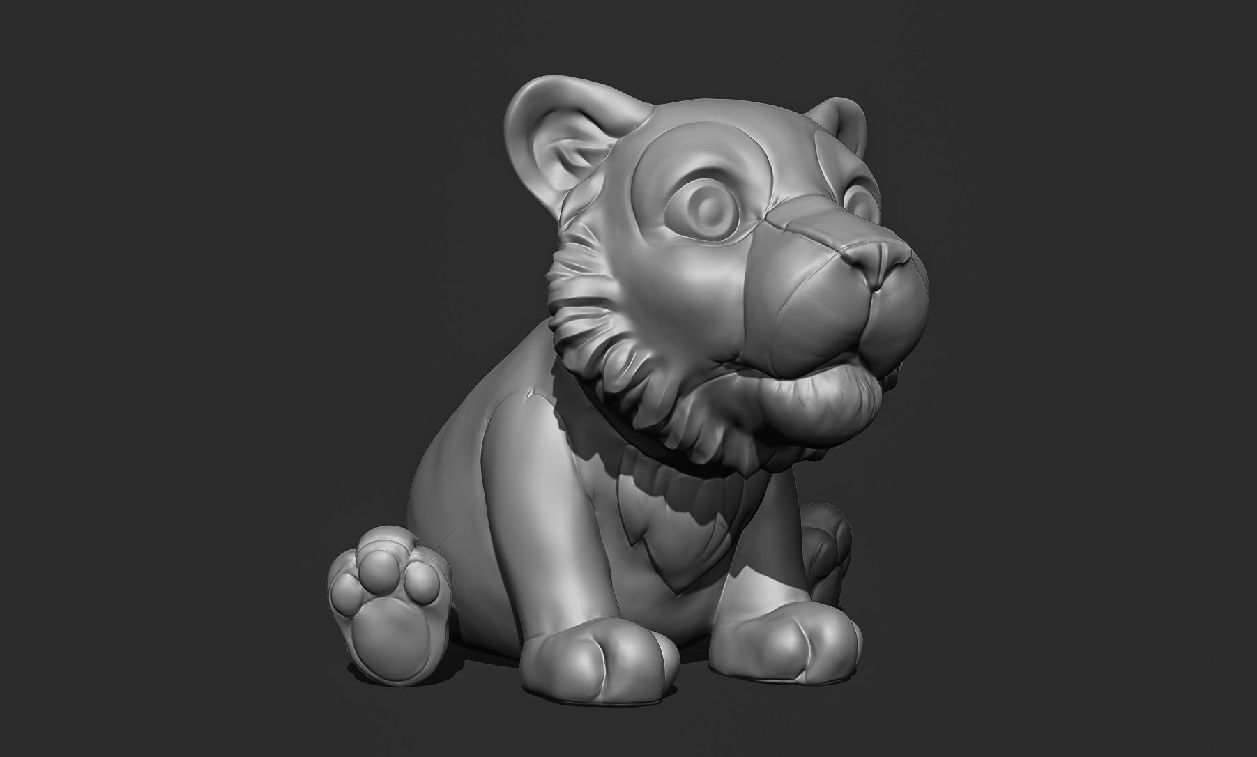 Little Tiger Toy 3D print model_11
