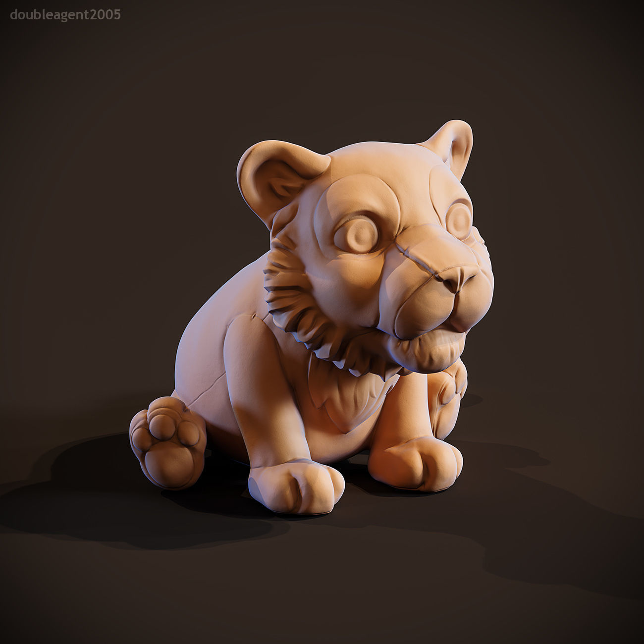 Little Tiger Toy 3D print model_9