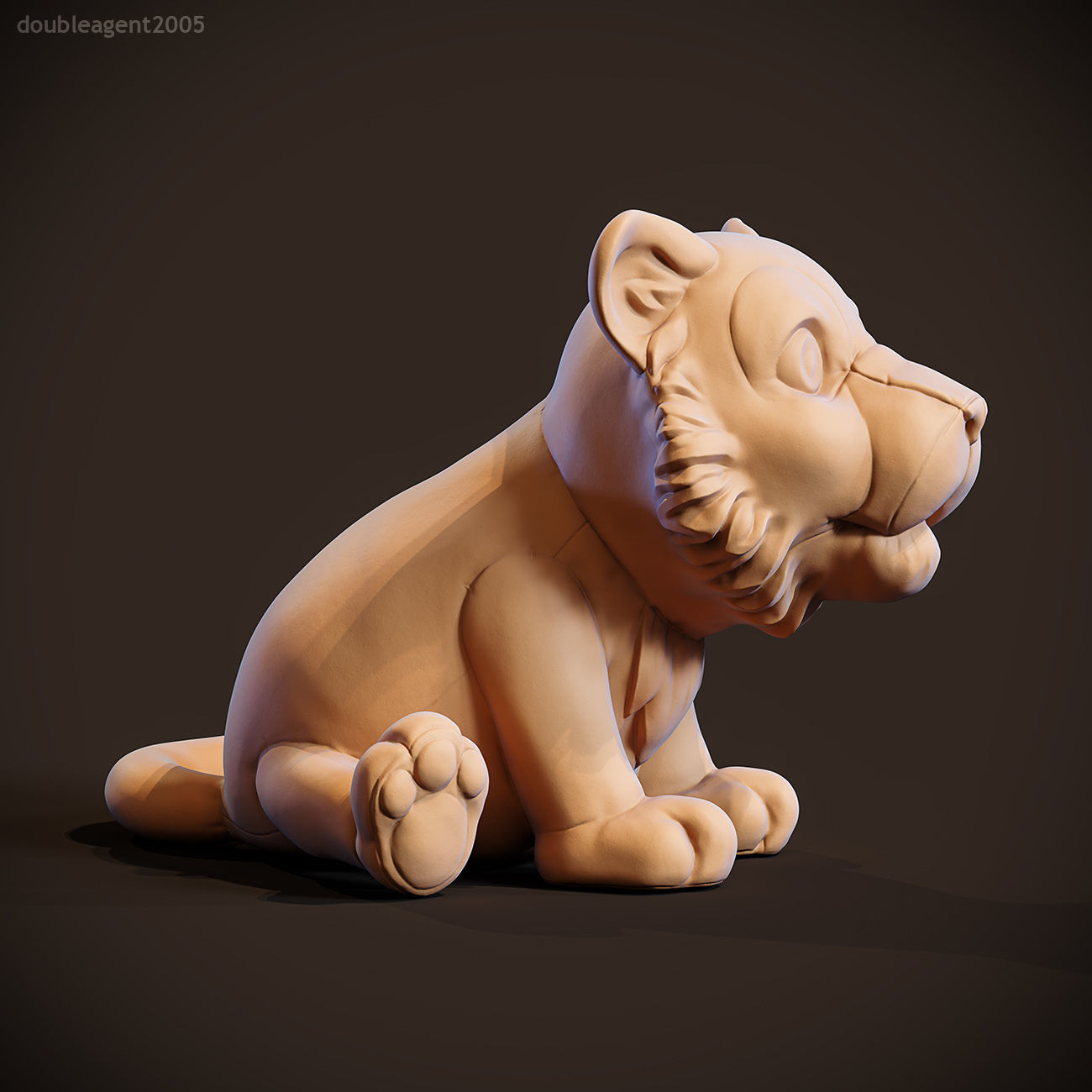 Little Tiger Toy 3D print model_5