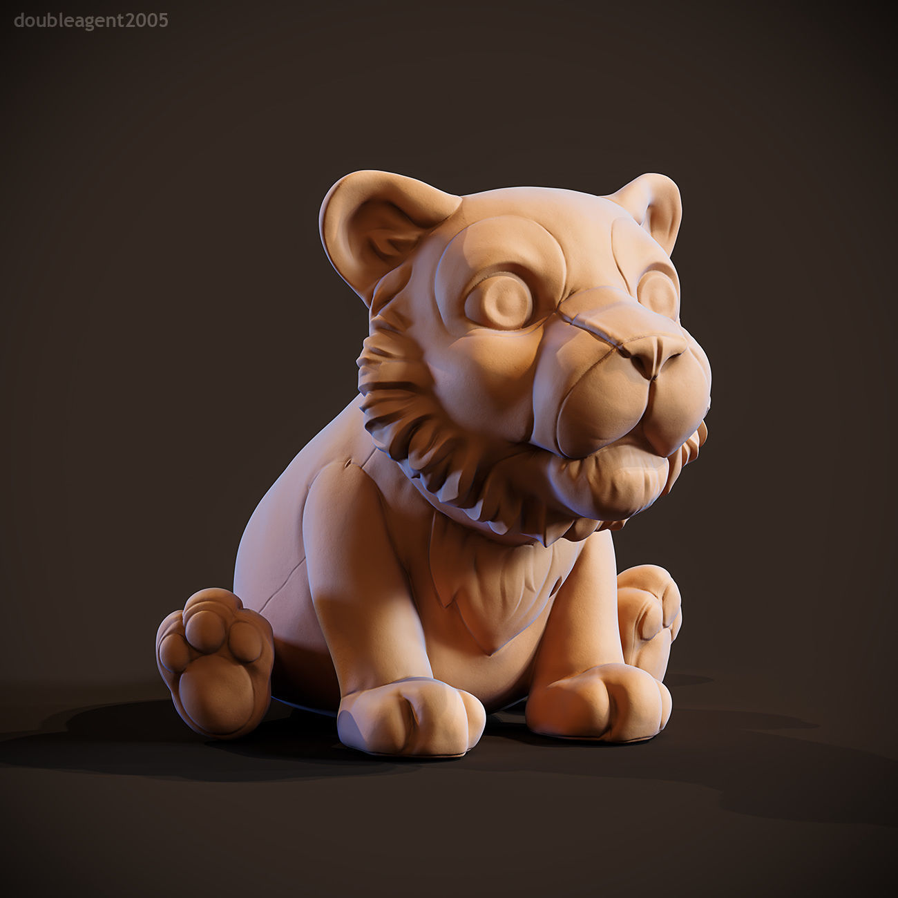Little Tiger Toy 3D print model_1