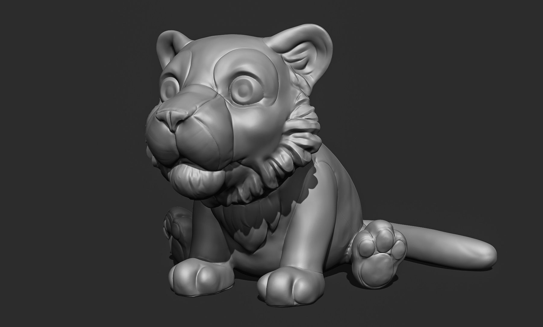 Little Tiger Toy 3D print model_10
