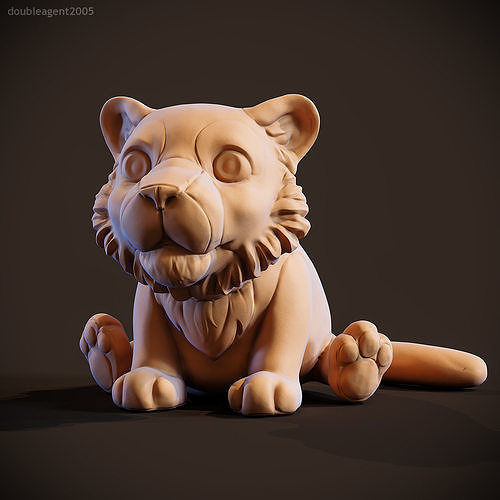 Little Tiger Toy 3D print model