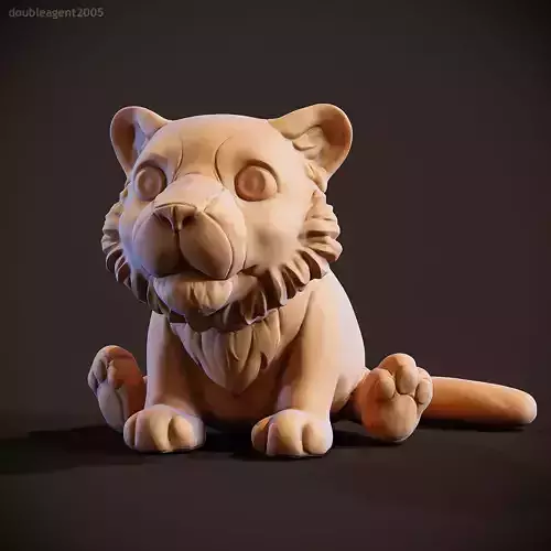 Little Tiger Toy 3D print model