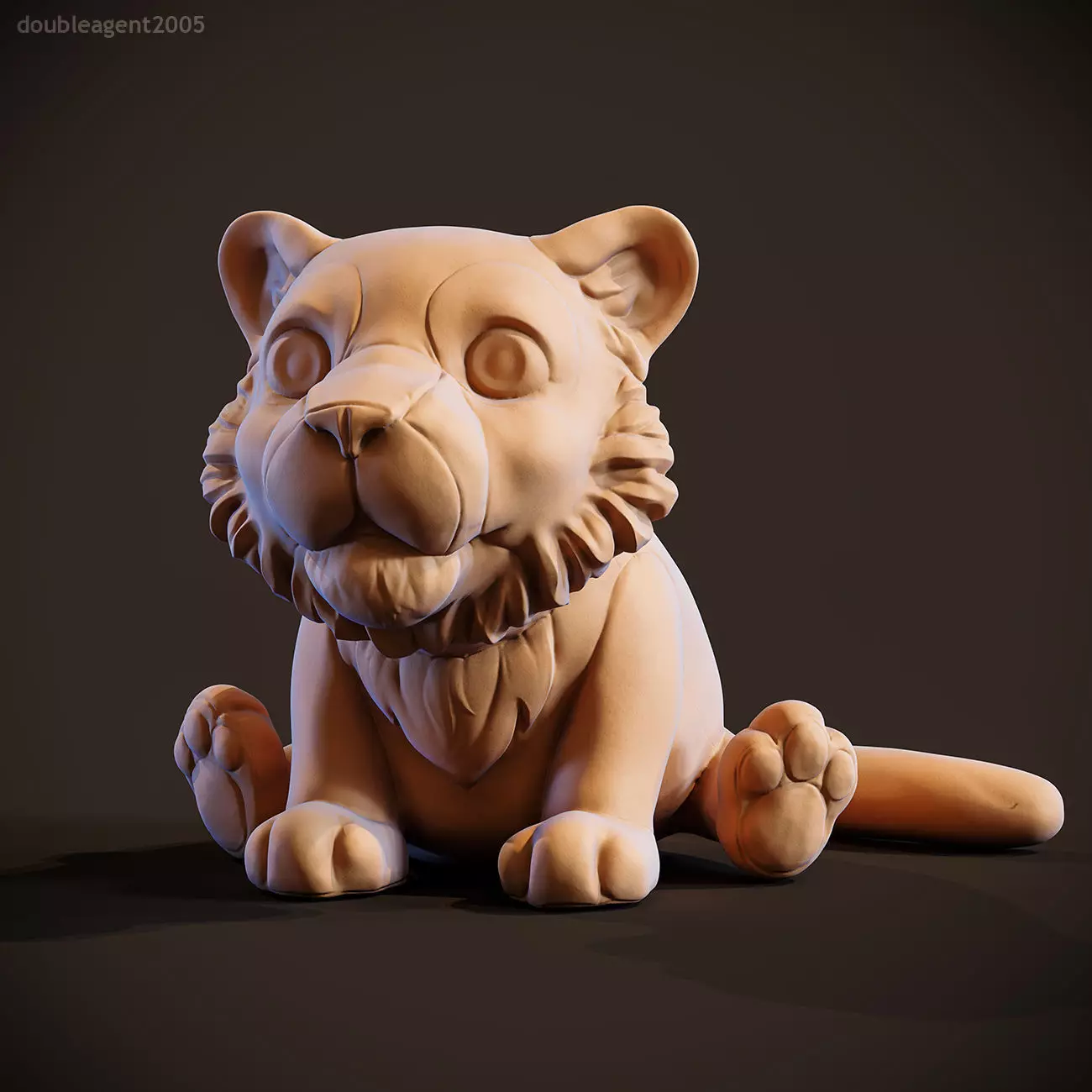 Little Tiger Toy 3D print model_0