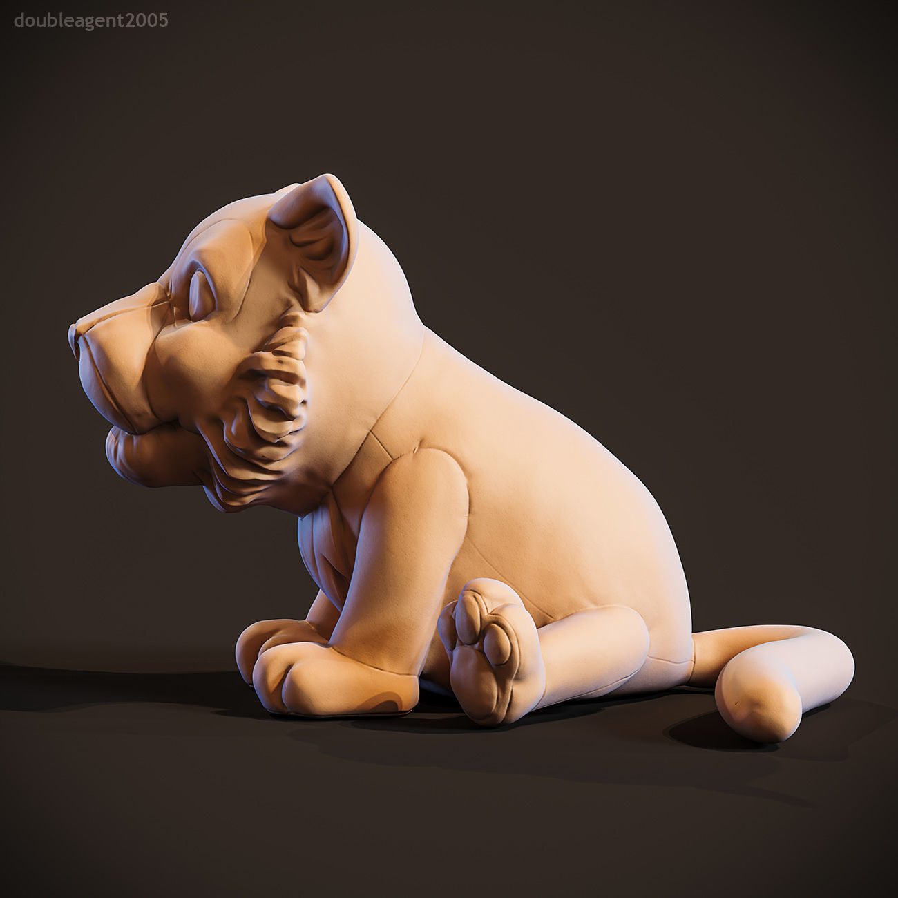 Little Tiger Toy 3D print model_6