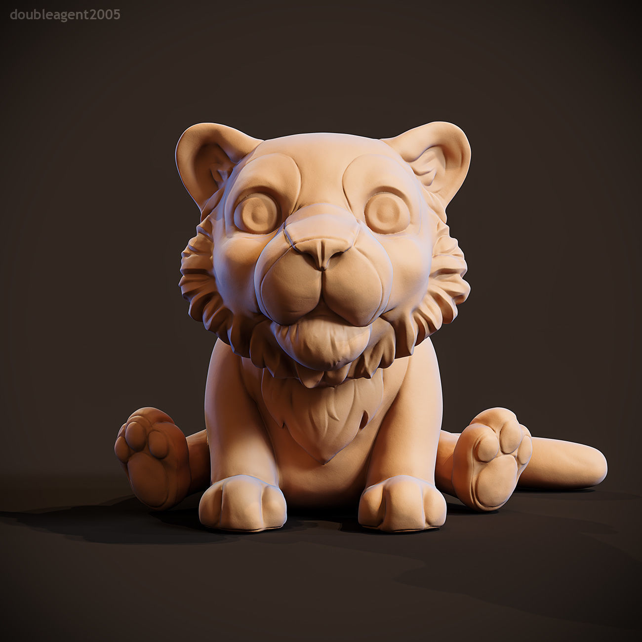 Little Tiger Toy 3D print model_2