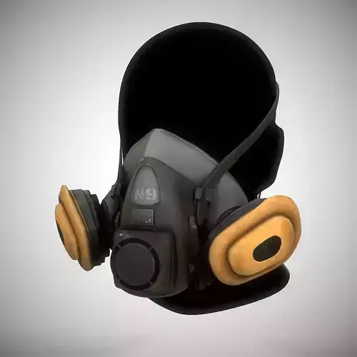 N9 Gas Mask Low Poly Game Ready