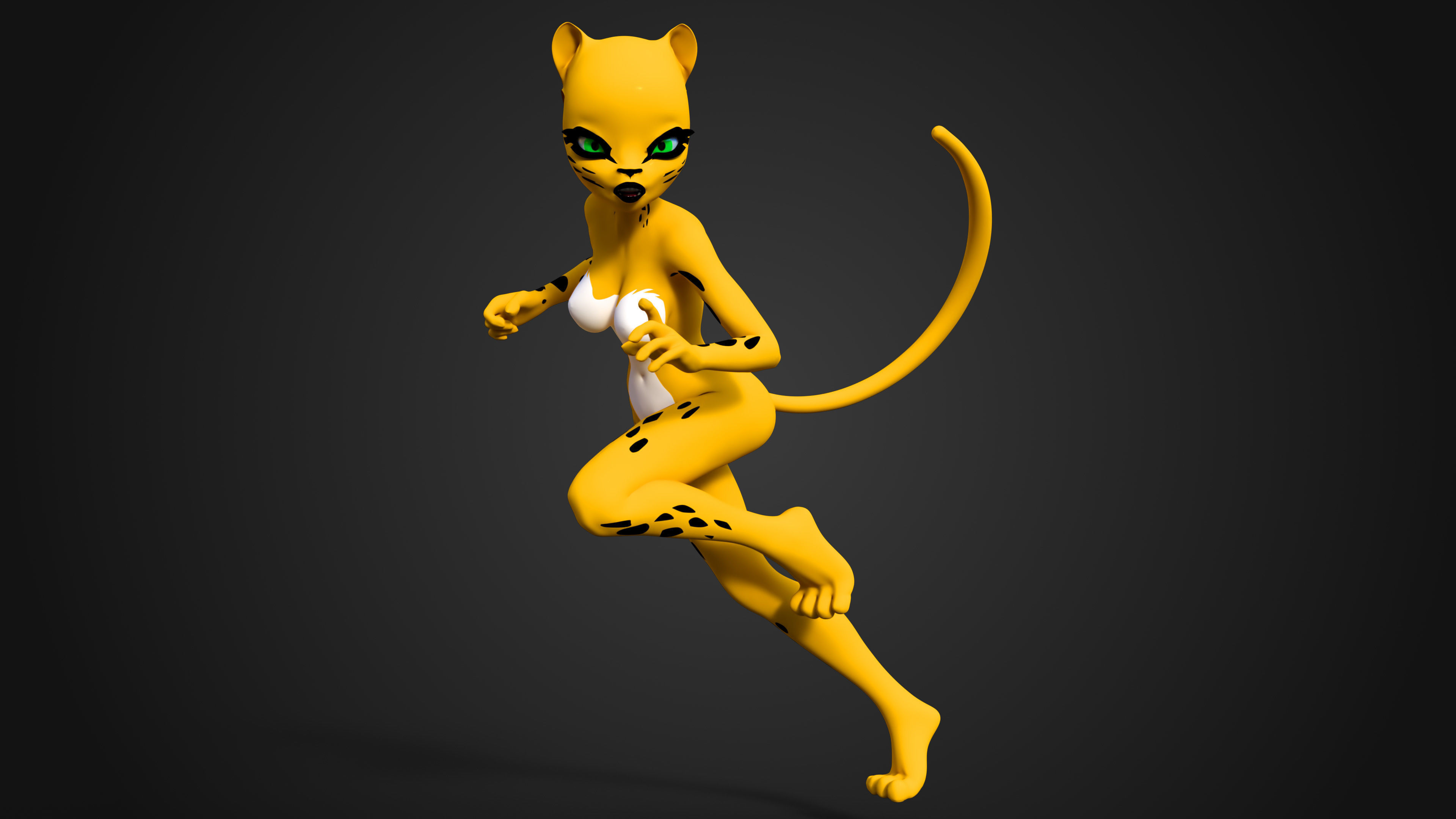 Cheetah DC Animated Universe Low-poly 3D model_2