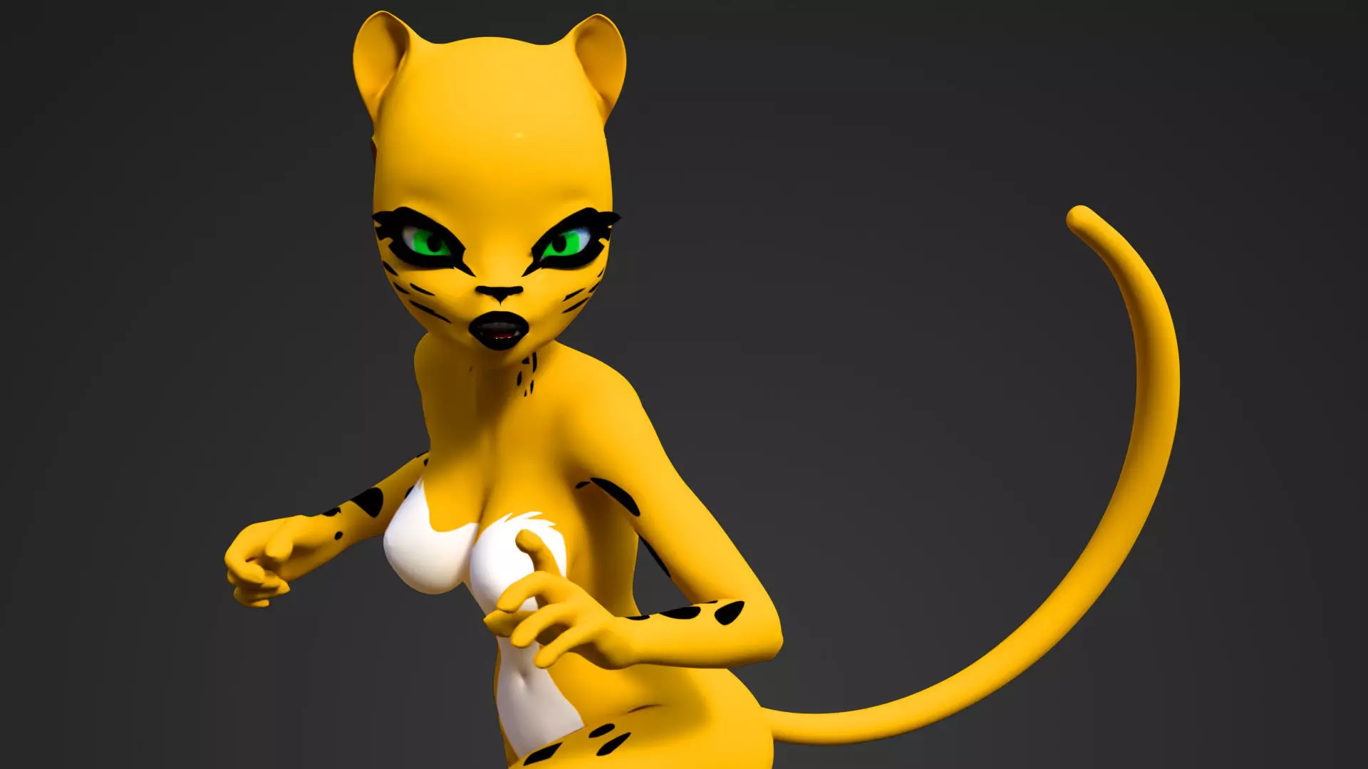 Cheetah DC Animated Universe Low-poly 3D model_0