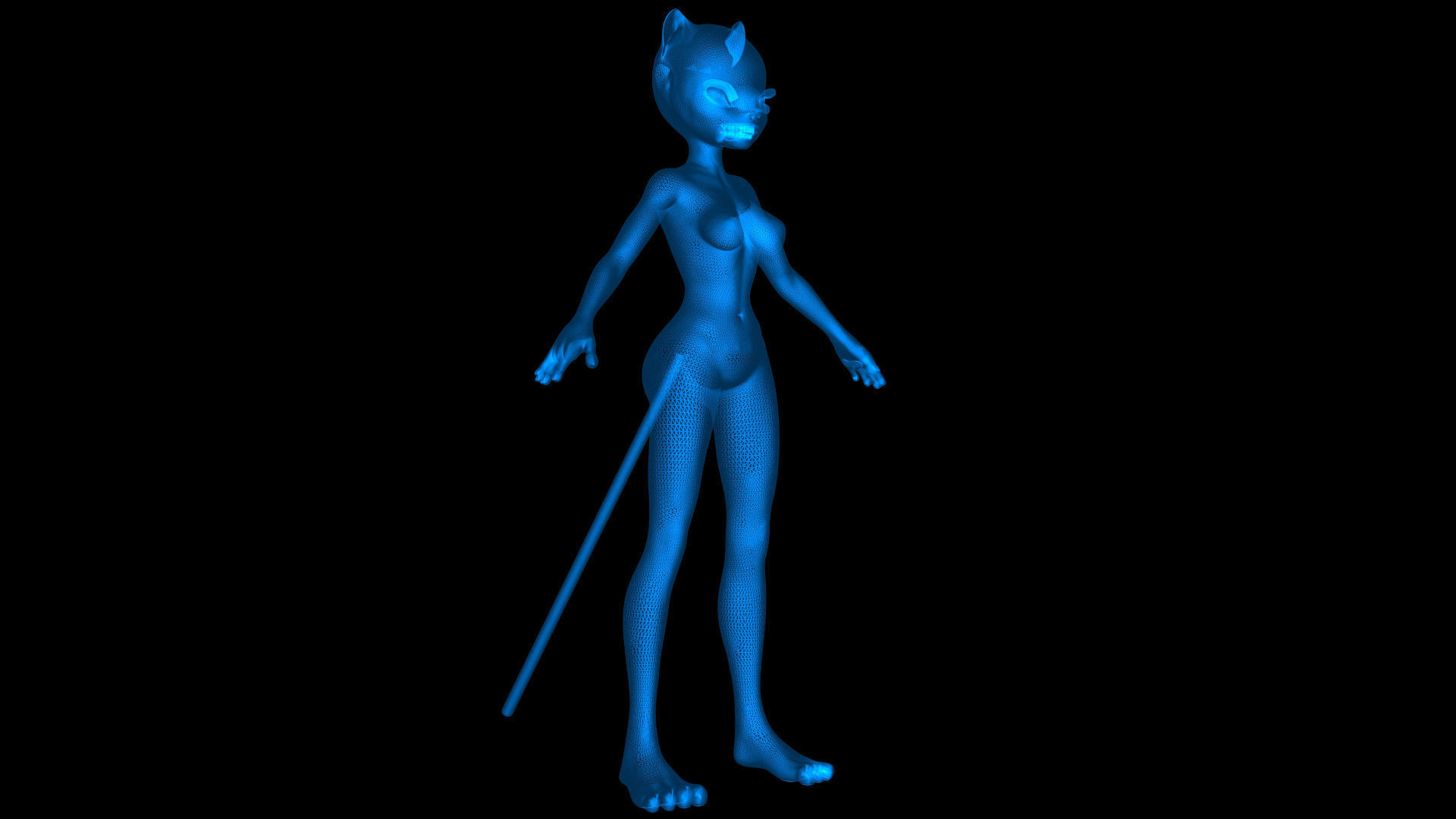 Cheetah DC Animated Universe Low-poly 3D model_3