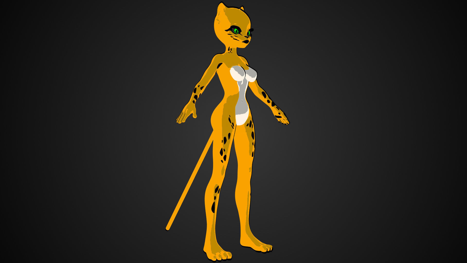 Cheetah DC Animated Universe Low-poly 3D model_6