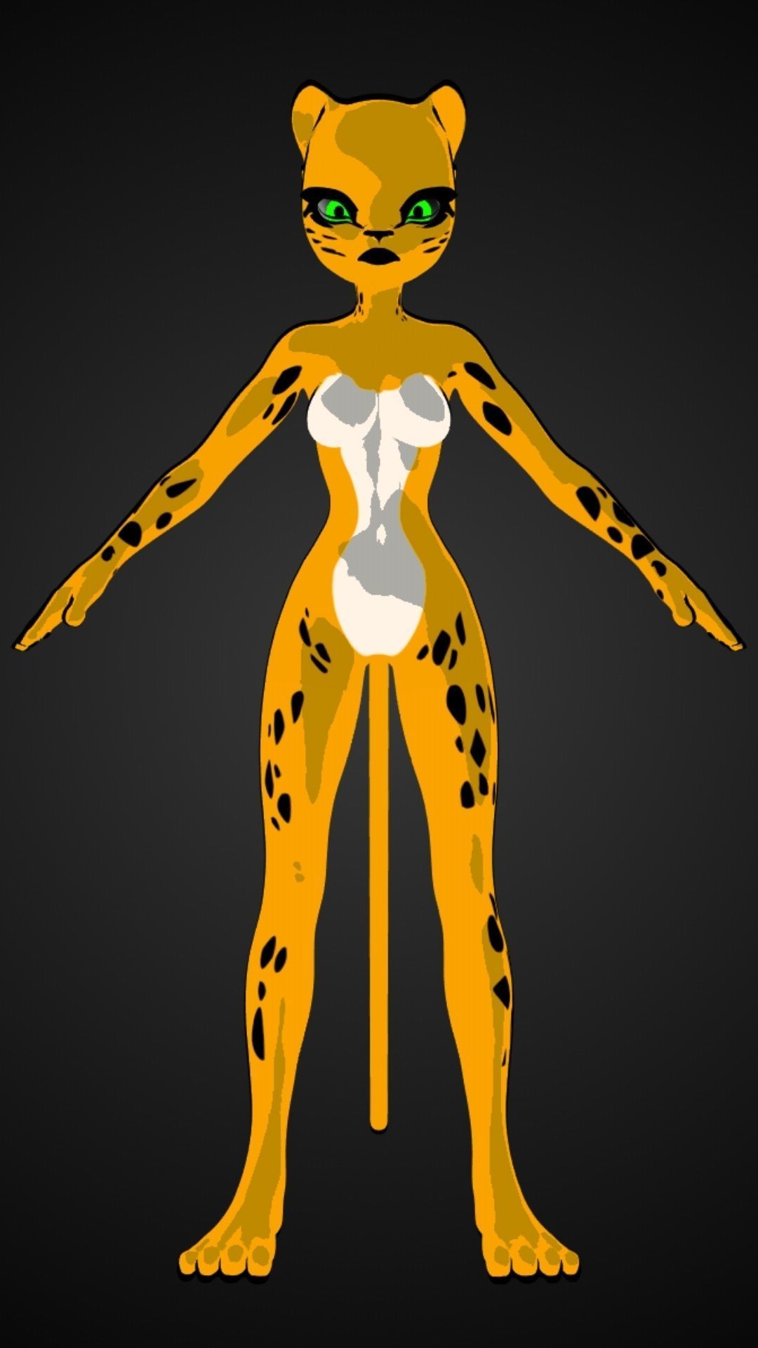 Cheetah DC Animated Universe Low-poly 3D model_7