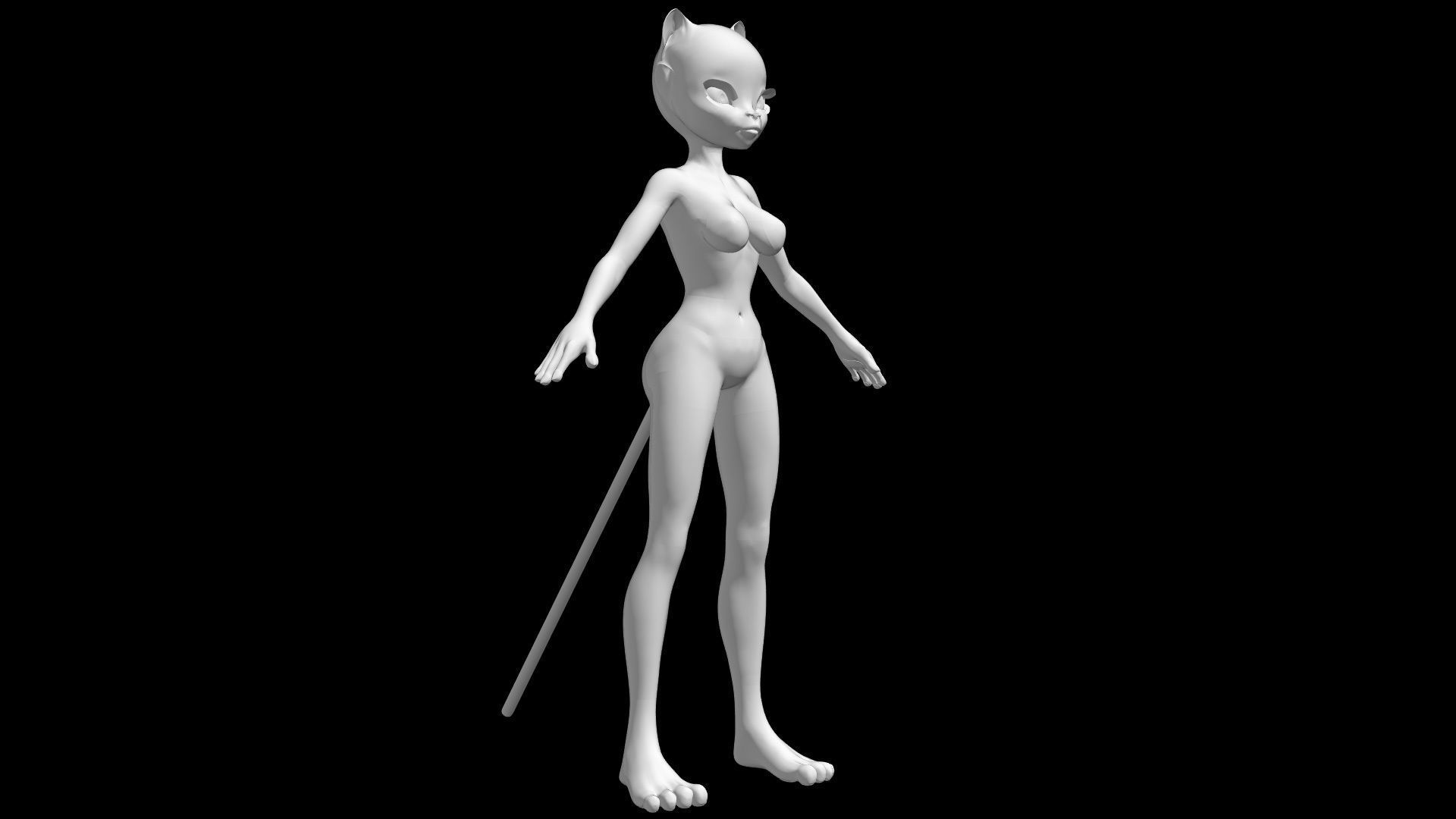 Cheetah DC Animated Universe Low-poly 3D model_4