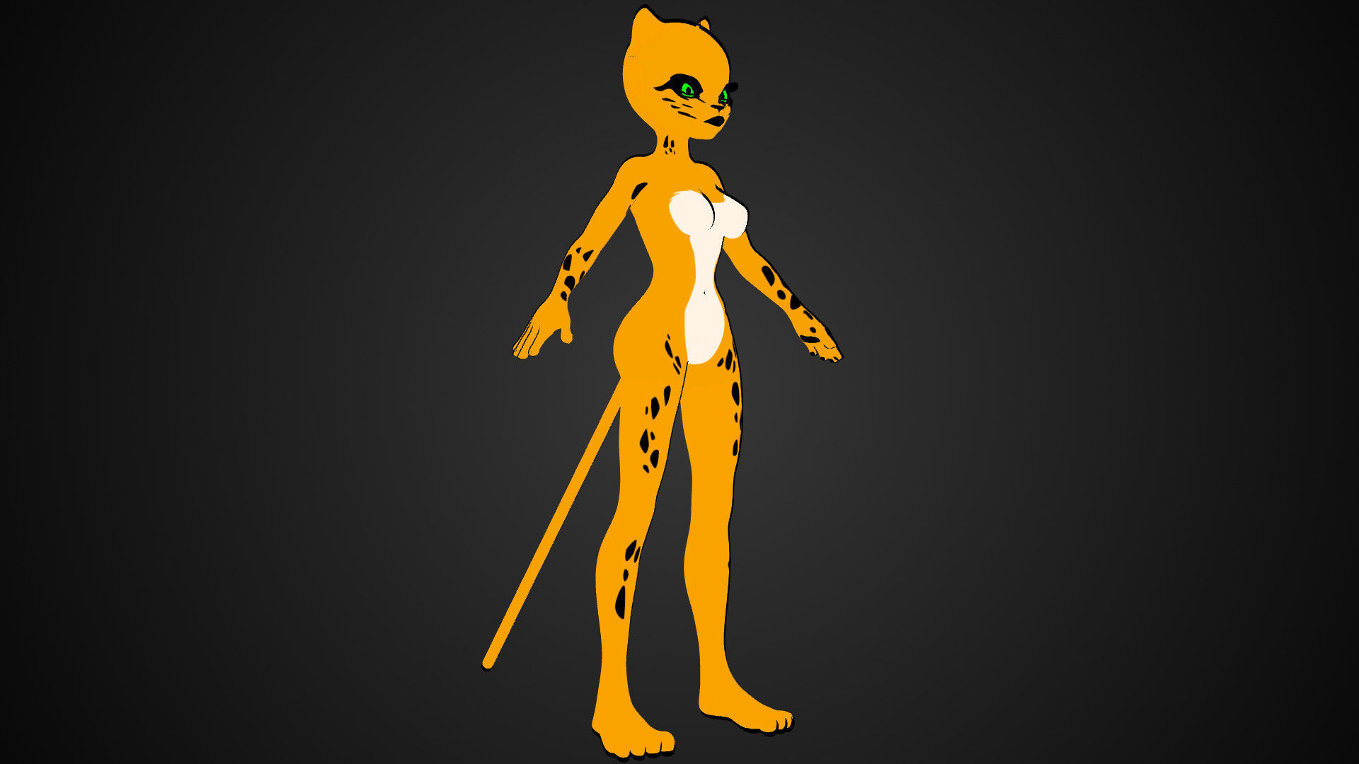 Cheetah DC Animated Universe Low-poly 3D model_5