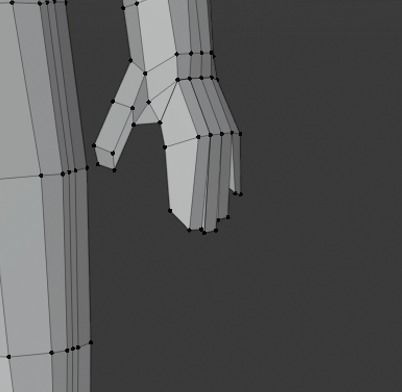 Low-Poly Human Model figure in shape of man 3D model_2