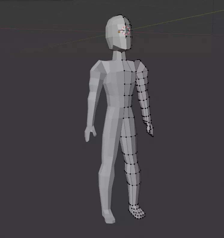 Low-Poly Human Model figure in shape of man 3D model_0