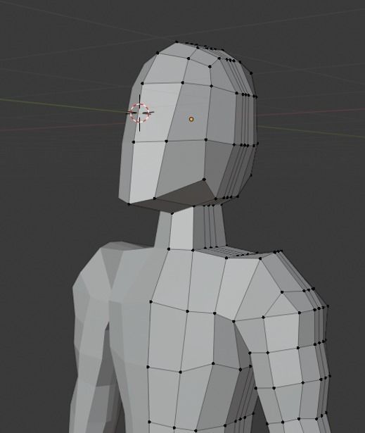 Low-Poly Human Model figure in shape of man 3D model_3