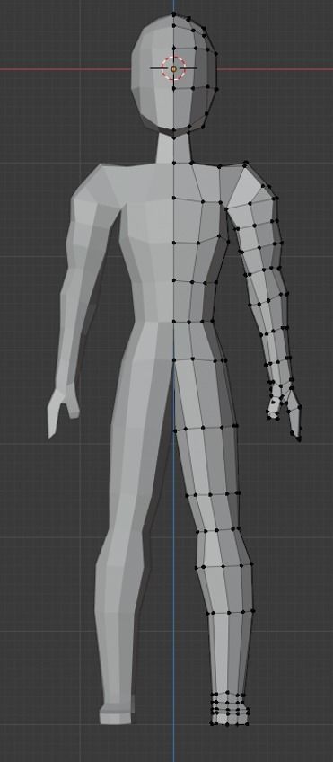 Low-Poly Human Model figure in shape of man 3D model_1