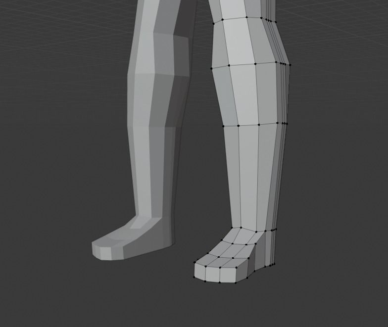 Low-Poly Human Model figure in shape of man 3D model_4