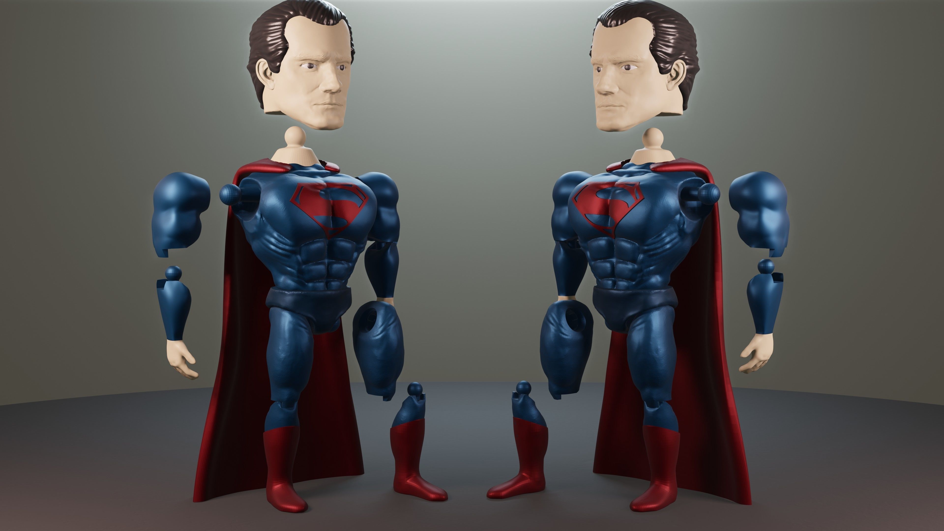 Superman Articulado 3D print model_4