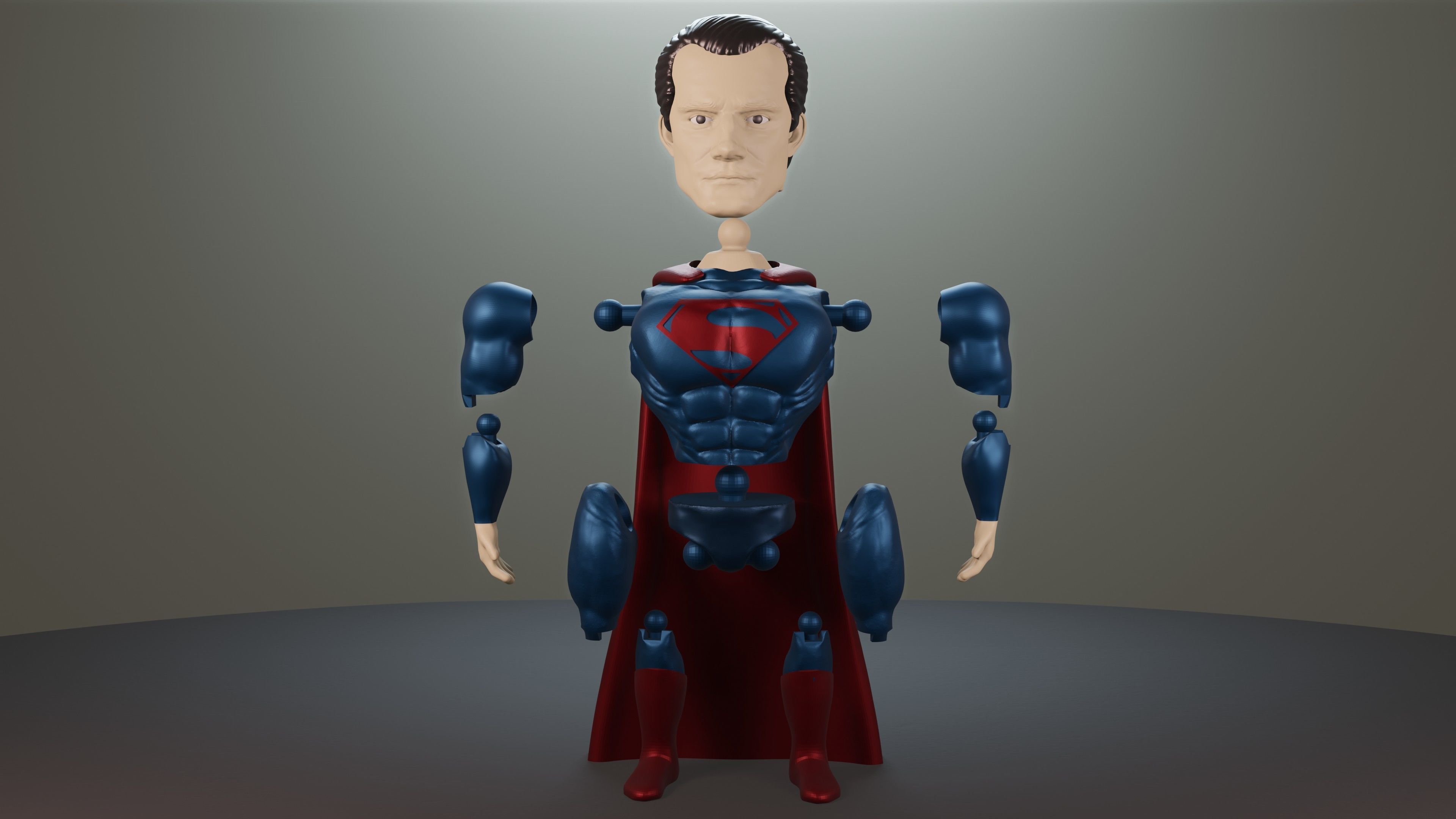Superman Articulado 3D print model_5