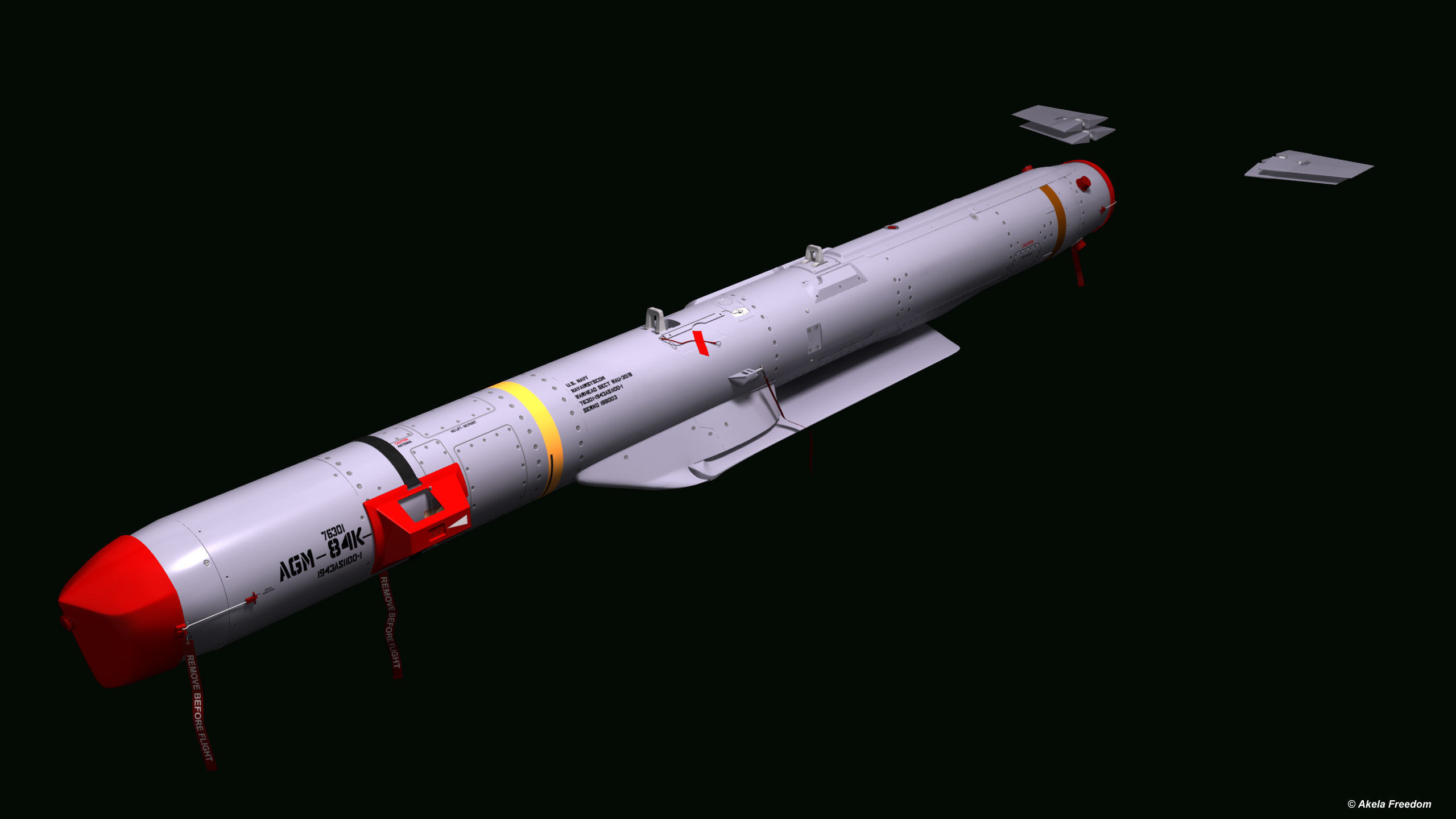 AGM-84K SLAM-ER v2 3D model_3