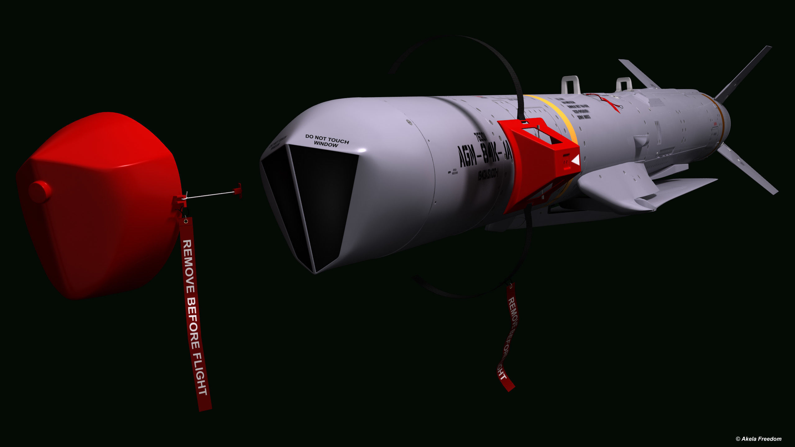 AGM-84K SLAM-ER v2 3D model_9