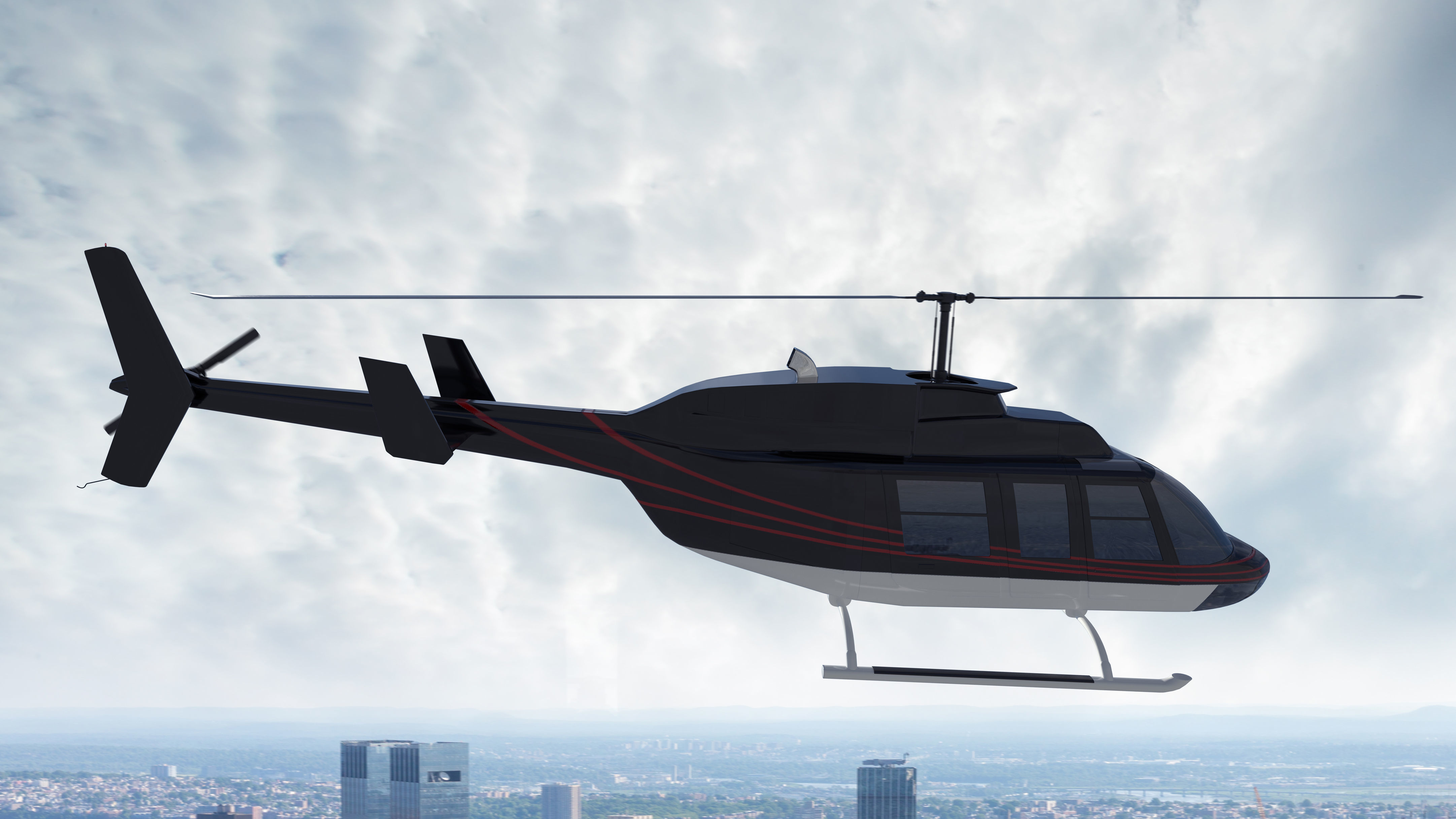 Helicopter Bell 206L-4 Long Ranger IV 3D model_2