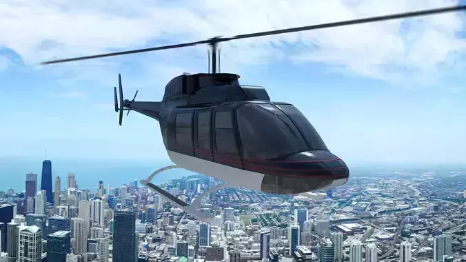 Helicopter Bell 206L-4 Long Ranger IV 3D model