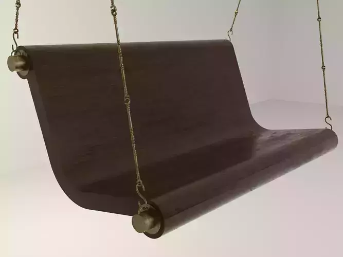 Unique Wooden Swing 3D model
