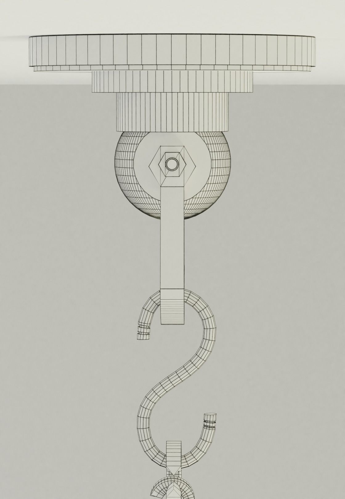 Unique Wooden Swing 3D model_8