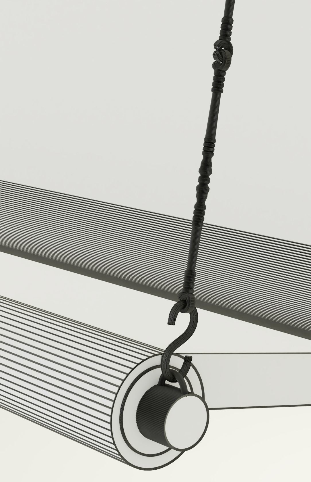 Unique Wooden Swing 3D model_7