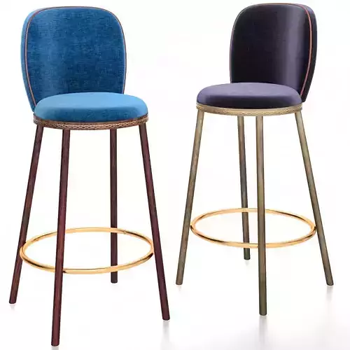ALMA BAR STOOL chair 3d model Low-poly 3D model