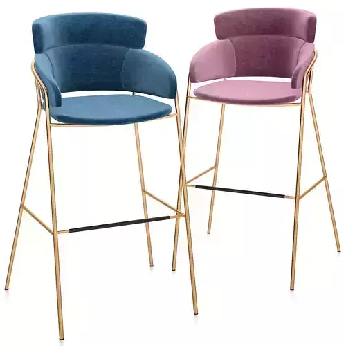 STRIKE BAR STOOL chair 3d model Low-poly 3D model