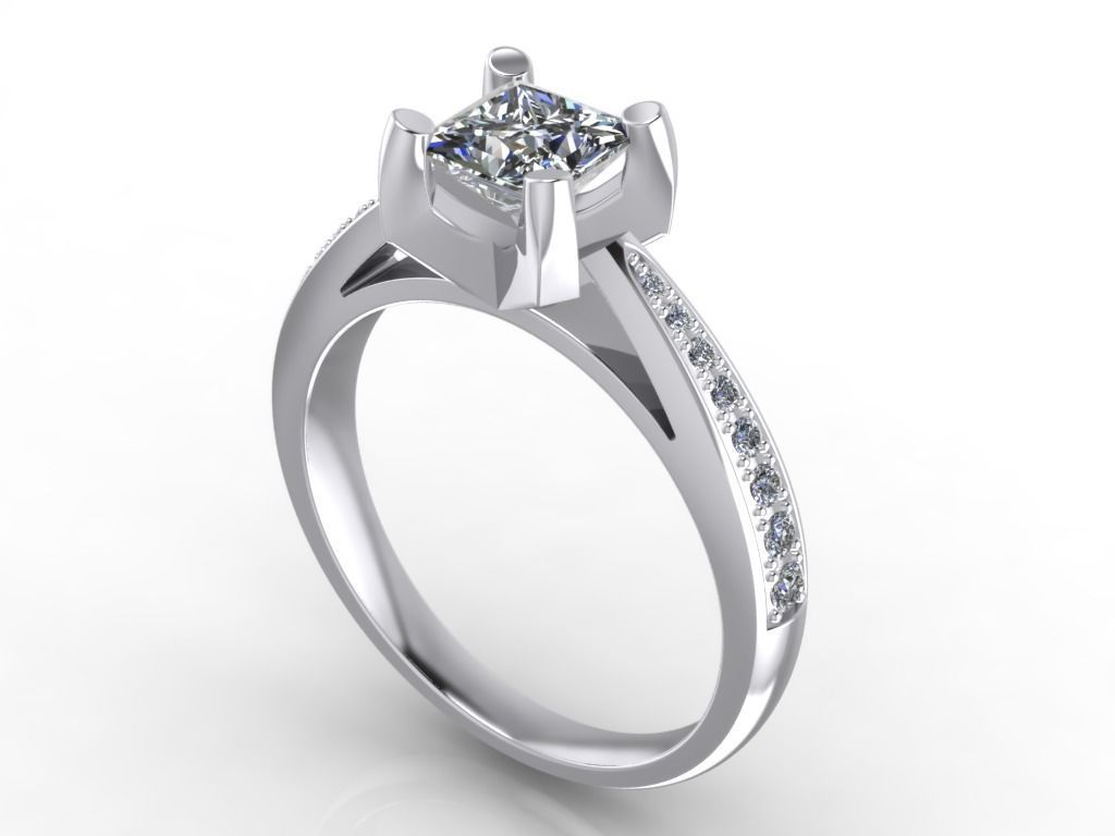 Engagement Ring  STL File Format ready For 3D Printing - CC56 3D print model_1