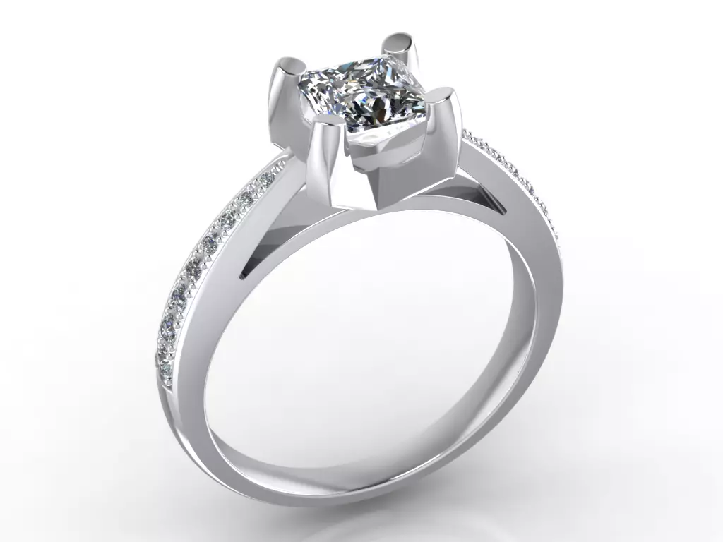 Engagement Ring  STL File Format ready For 3D Printing - CC56 3D print model_0