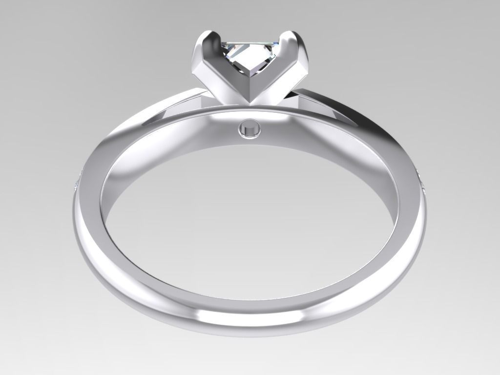 Engagement Ring  STL File Format ready For 3D Printing - CC56 3D print model_6