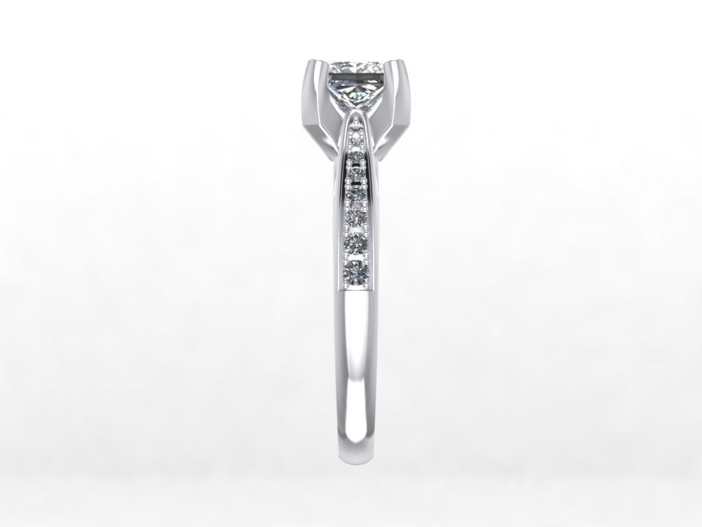 Engagement Ring  STL File Format ready For 3D Printing - CC56 3D print model_5
