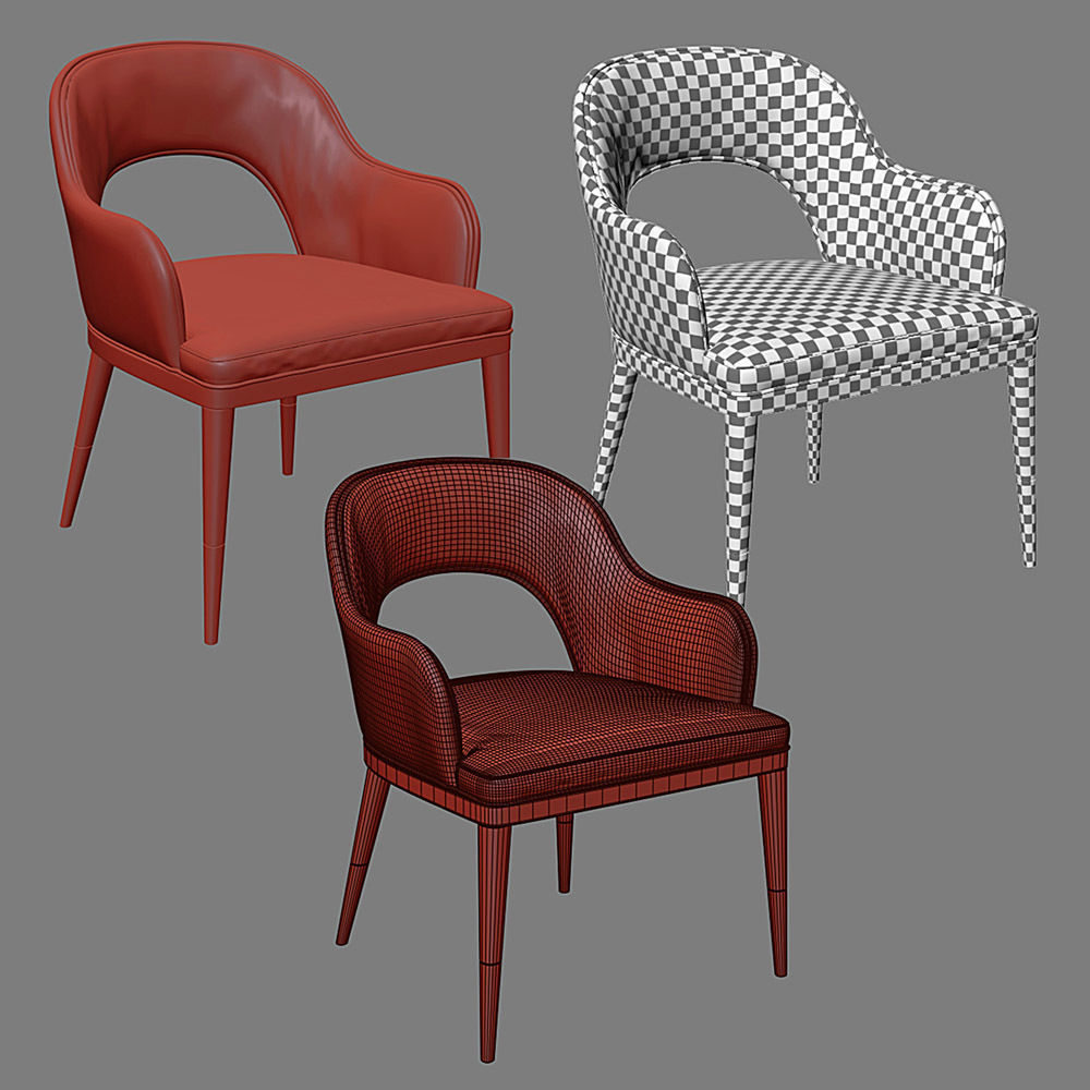 DINING Chair 02 3D model_8