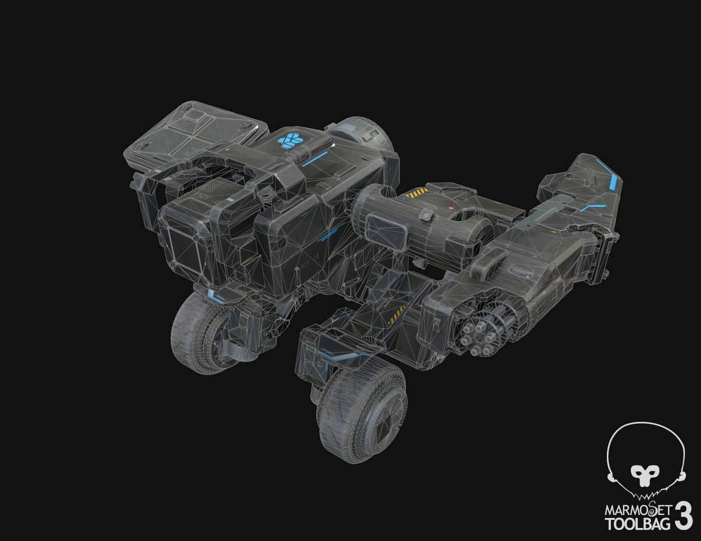 scifi-model537 futuristic robot 3D model_7