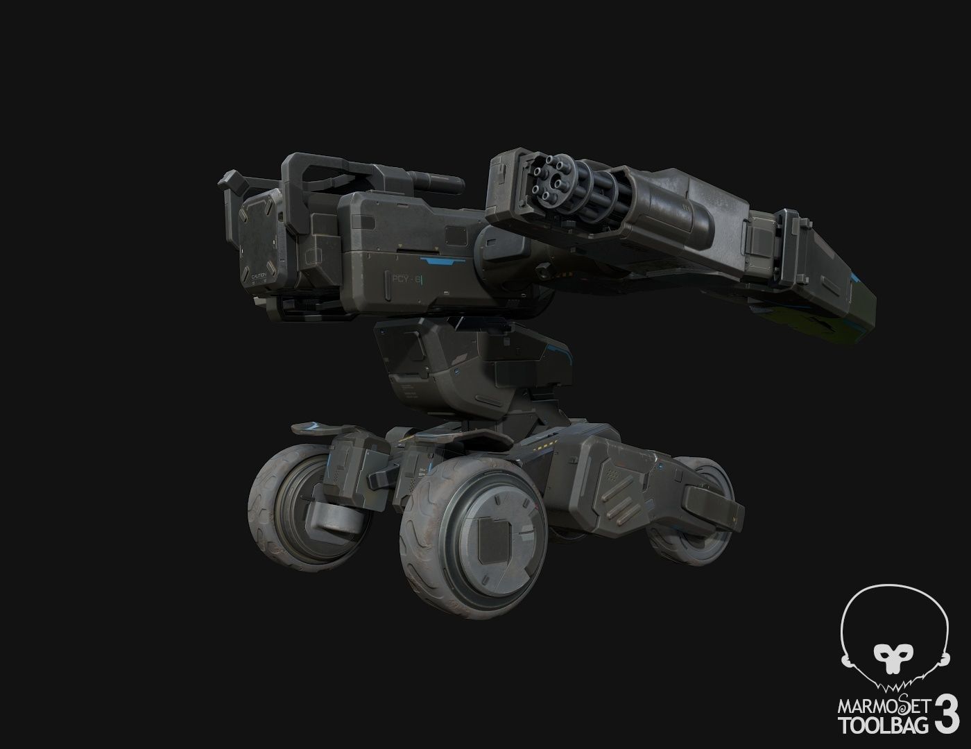 scifi-model537 futuristic robot 3D model_2