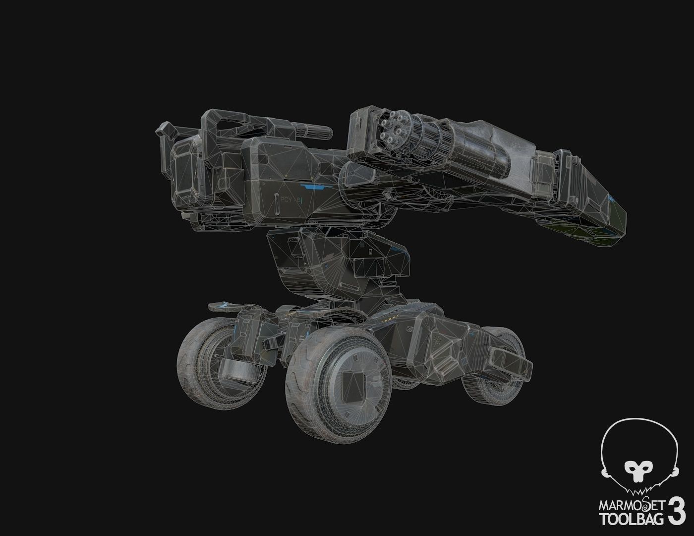 scifi-model537 futuristic robot 3D model_6